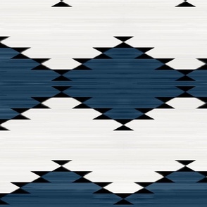 Chevron Blue White Black Textures Modern Triangle Digital Art