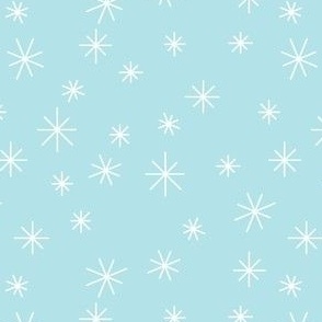 Snowflakes Retro Inspired LG on aqua