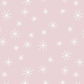 Snowflakes Retro Inspired LG on light pink