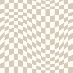 small linen wavy checkerboard