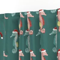 Christmas, Seahorse, Stockings, Coastal, Holiday, Teal, Green, Turquoise, Pink, JG Anchor Designs, #coastal #christmas