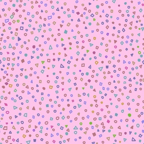 Confetti pattern on pink background