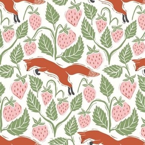 strawberry fox/custom pink green orange/medium