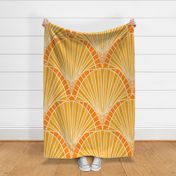 noble ombre in sundflower yellow and orange - extra large scale
