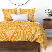 noble ombre in sundflower yellow and orange - extra large scale