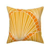 noble ombre in sundflower yellow and orange - large scale