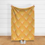 noble ombre in sundflower yellow and orange - large scale