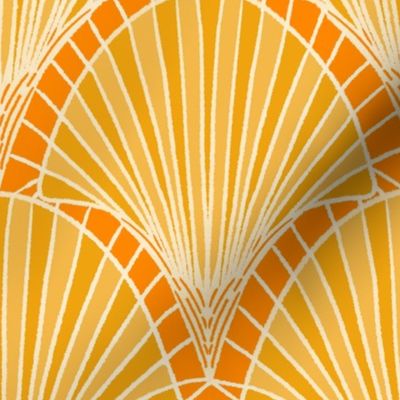 noble ombre in sundflower yellow and orange - medium scale