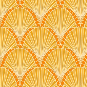 noble ombre in sundflower yellow and orange - medium scale