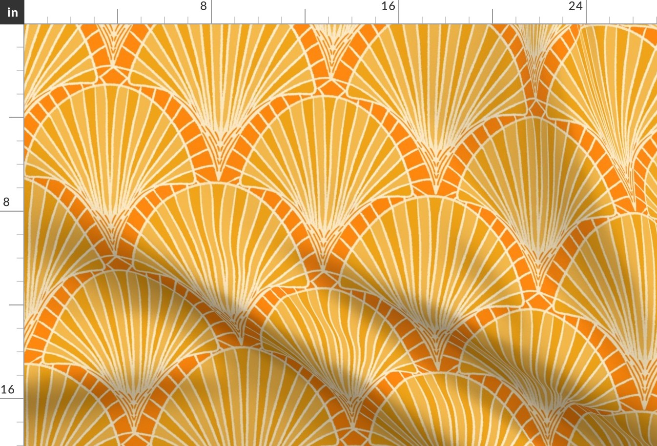 noble ombre in sundflower yellow and orange - medium scale