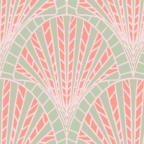 noble ombre mint and pink - large scale