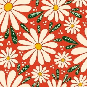 Bold Botanical - Whimsical Wildflowers - Red