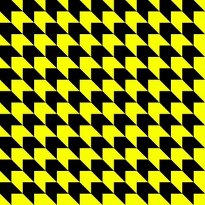Yellow and Black Houndstooth Chevrons