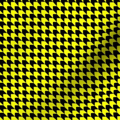 Yellow and Black Houndstooth Chevrons