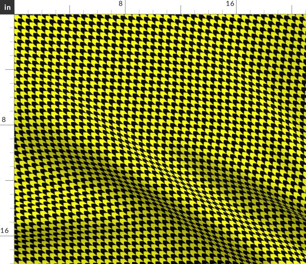 Yellow and Black Houndstooth Chevrons