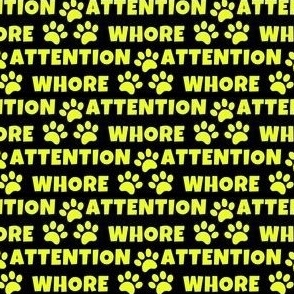 Attention Whore, yellow/black
