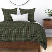 Tan Sage Green and Beige Houndstooth Plaid