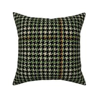 Tan Sage Green and Beige Houndstooth Plaid