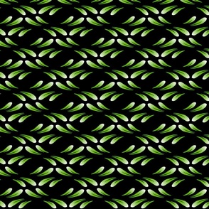 Green Leaves in Cylindrical Stripes