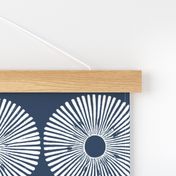 Japanese Inspired Sun Furoshiki (indigo) Medium Scale - Japanese Gift Wrap
