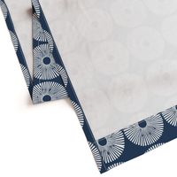 Japanese Inspired Sun Furoshiki (indigo) Medium Scale - Japanese Gift Wrap
