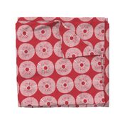 Japanese Inspired Sun Furoshiki (crimson) Medium Scale - Japanese Gift Wrap