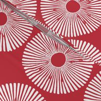 Japanese Inspired Sun Furoshiki (crimson) Medium Scale - Japanese Gift Wrap