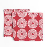 Japanese Inspired Sun Furoshiki (crimson) Medium Scale - Japanese Gift Wrap