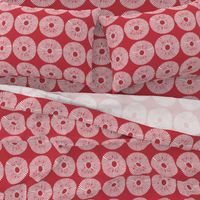 Japanese Inspired Sun Furoshiki (crimson) Medium Scale - Japanese Gift Wrap