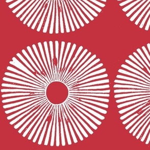 Red Kanako Fabric, Wallpaper and Home Decor