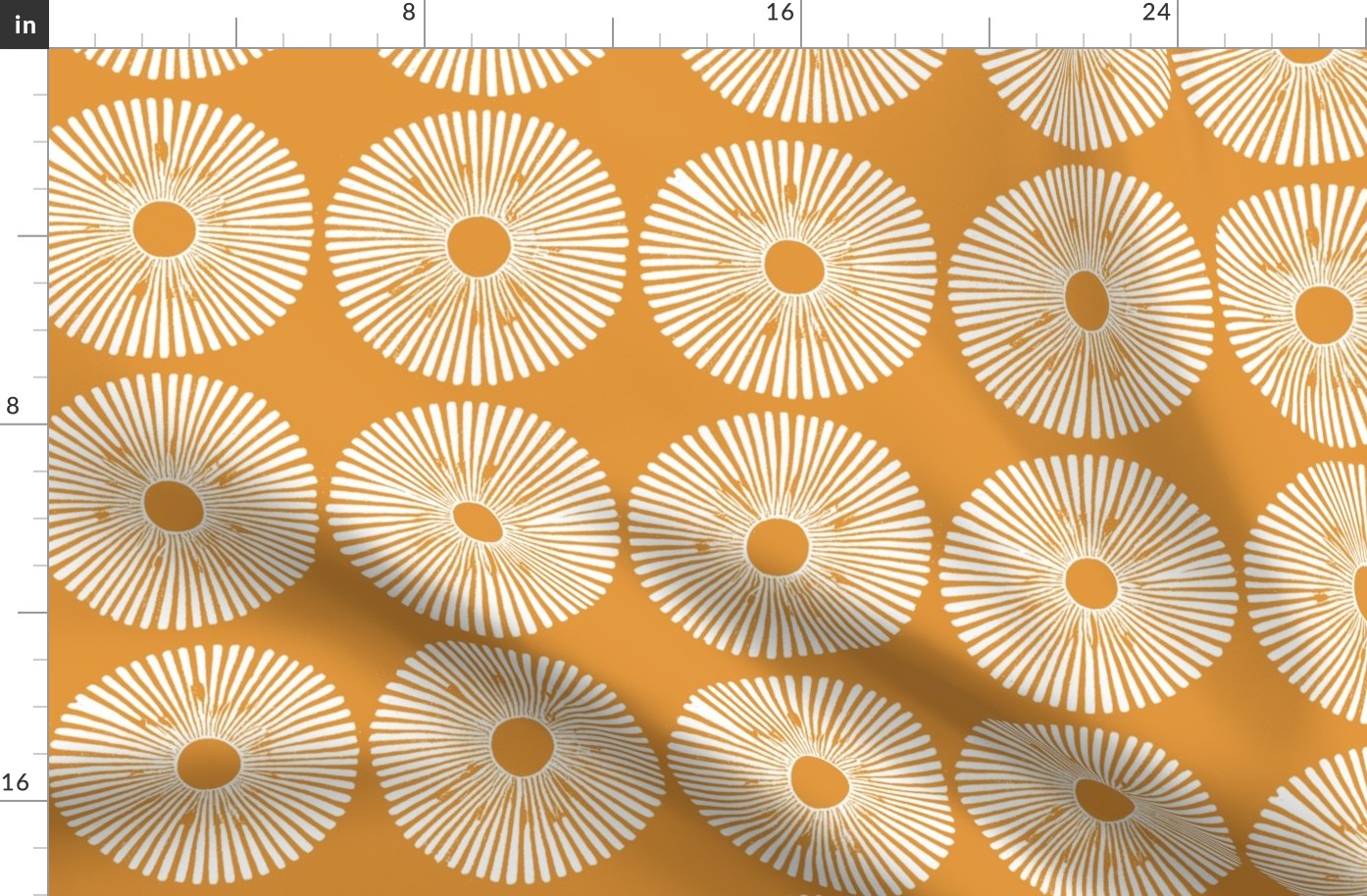 Japanese Inspired Sun Furoshiki (marigold) Medium Scale - Japanese Gift Wrap