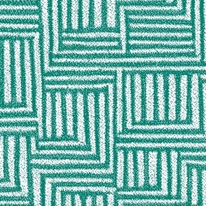 Japanese Inspired Lines Furoshiki (turquoise) Medium Scale - Japanese Gift Wrap