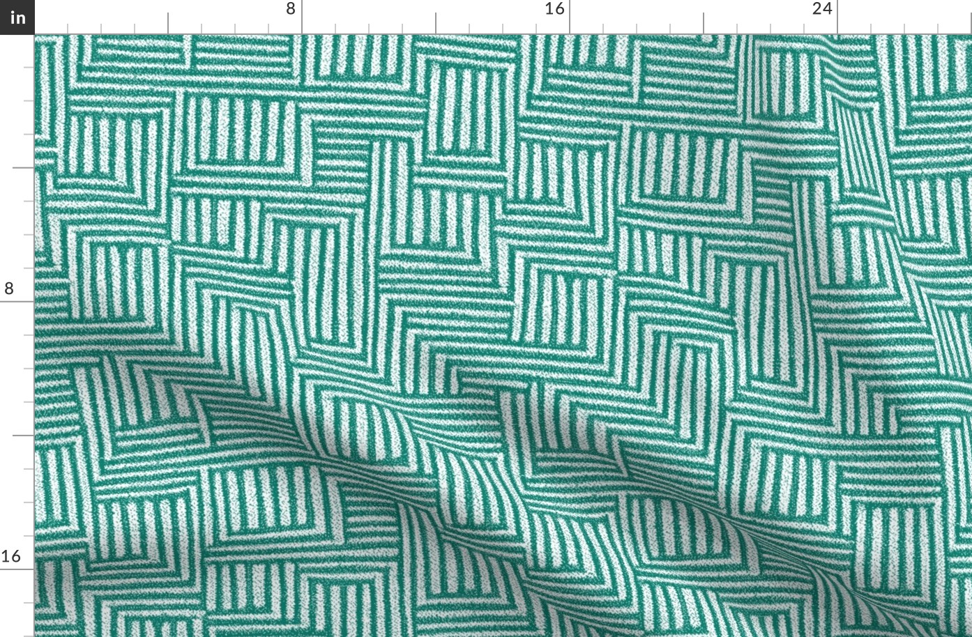 Japanese Inspired Lines Furoshiki (turquoise) Medium Scale - Japanese Gift Wrap