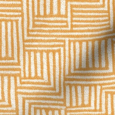 Japanese Inspired Lines Furoshiki (marigold) Medium Scale - Japanese Gift Wrap