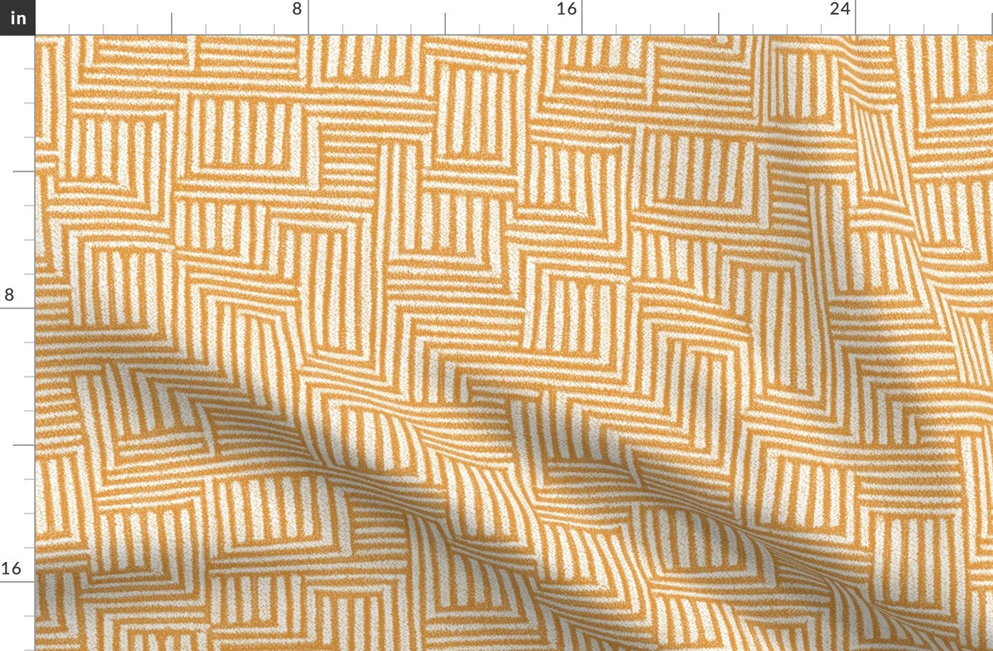 Japanese Inspired Lines Furoshiki (marigold) Medium Scale - Japanese Gift Wrap