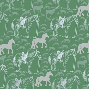 Green horses