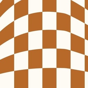 pumpkin wavy checkerboard