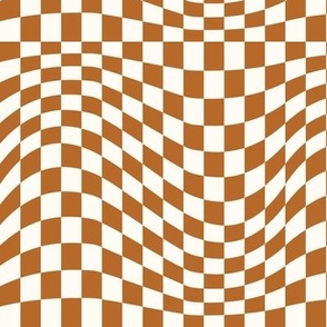 small pumpkin wavy checkerboard