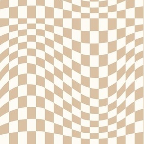 small latte wavy checkerboard