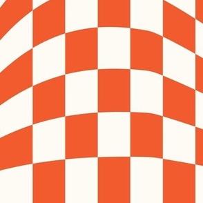 papaya wavy checkerboard