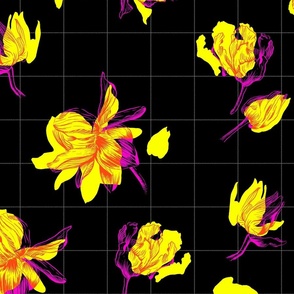 Pop art flowers - Yellow