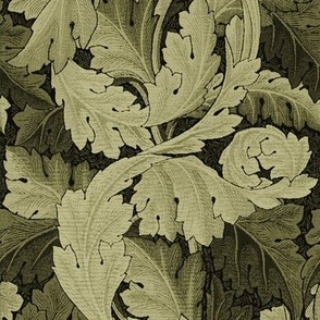 1875 William Morris Acanthus in Sage Green -  Tapestry Texture 