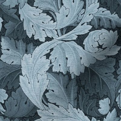 1875 William Morris Acanthus in French Blue - Tapestry Texture