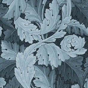 1875 William Morris Acanthus in French Blue - Tapestry Texture