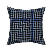 Blue and Gray Houndstooth Plaid