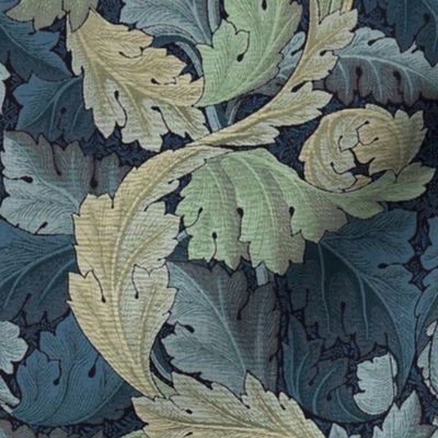 1875 William Morris Acanthus in Twilight - Tapestry Texture