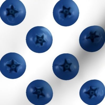 Darker Blue Blueberry Polka Dots
