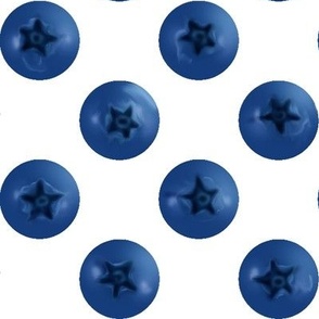 Darker Blue Blueberry Polka Dots