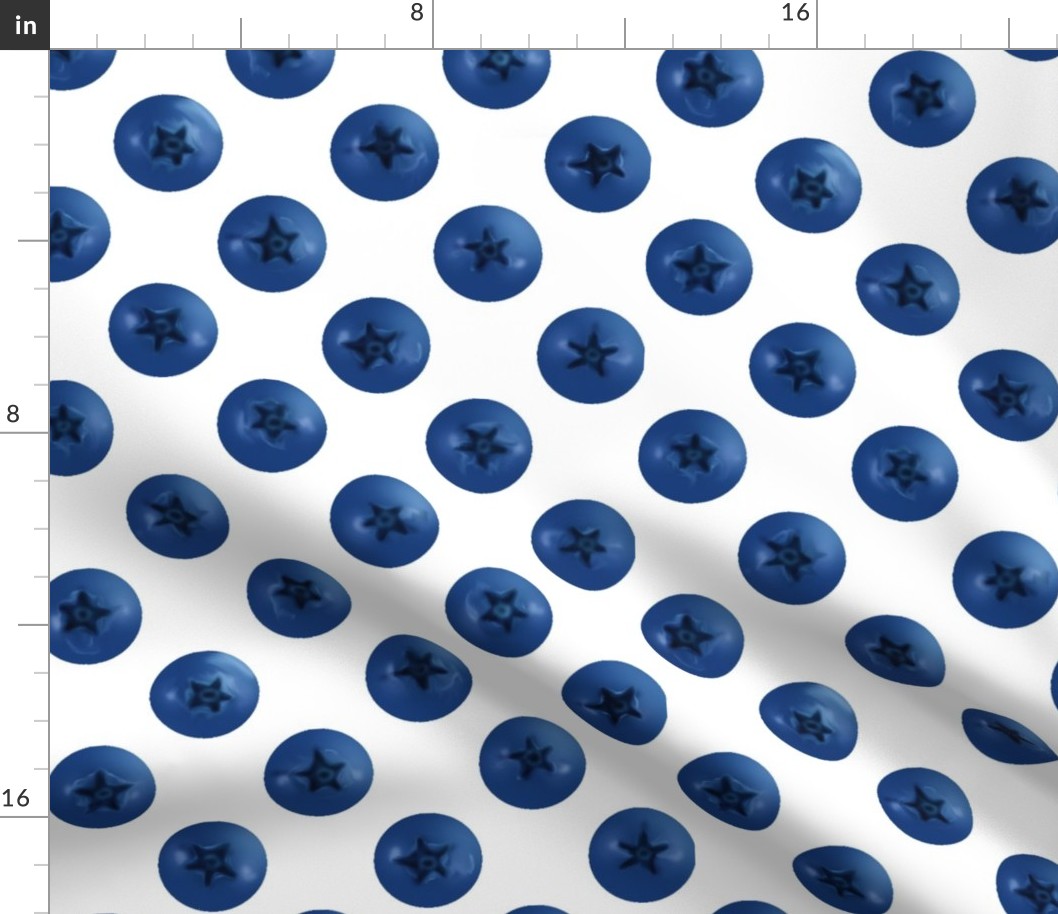 Darker Blue Blueberry Polka Dots