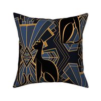 ART DECO CATS in BLACK